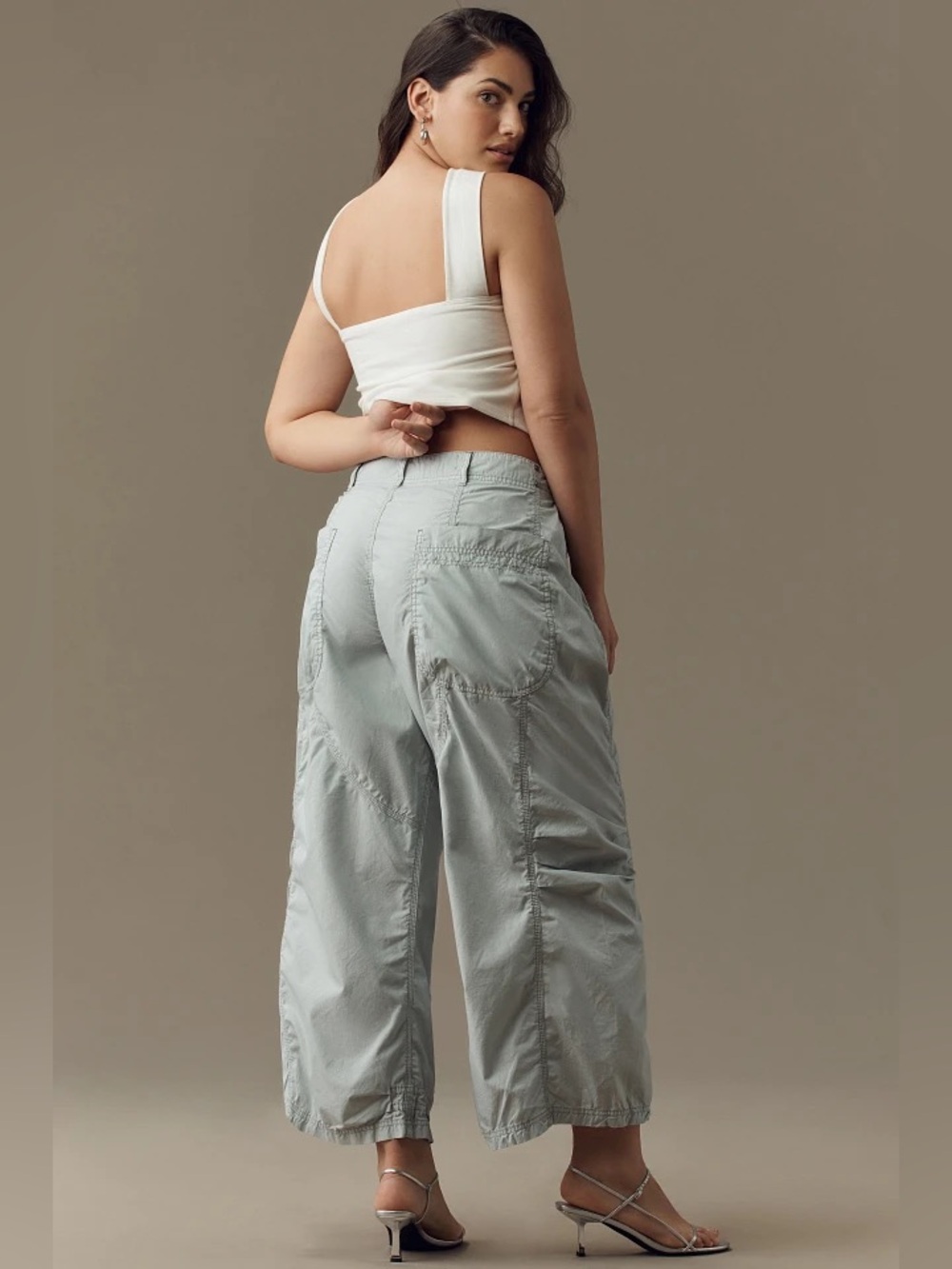 Pilcro Anthropologie Parachute Curve Barrel Pants Women 27 - Picture 2 of 6
